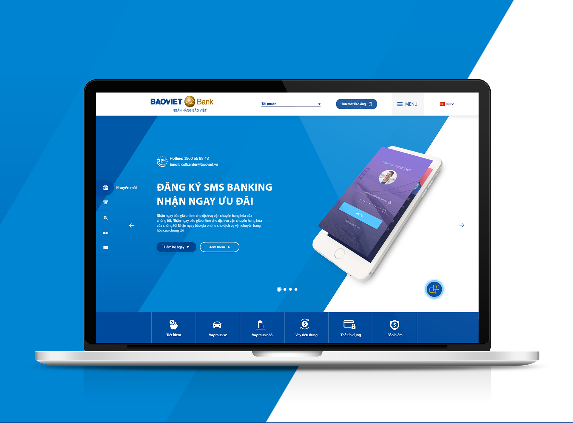 Website Ngân hàng Bảo Việt được thiết kế bởi PITDA.VN