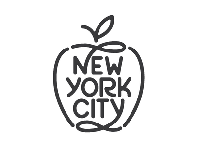 Mẫu-thiết kế-Logo-logo-apple-NYC