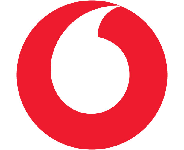 vodafone mẫu thiết kế logo hình tròn