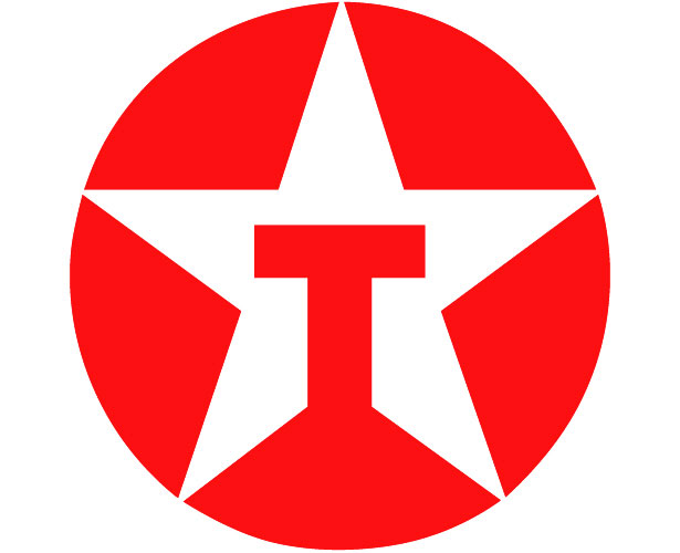 mẫu thiết kế logo hình tròn texaco