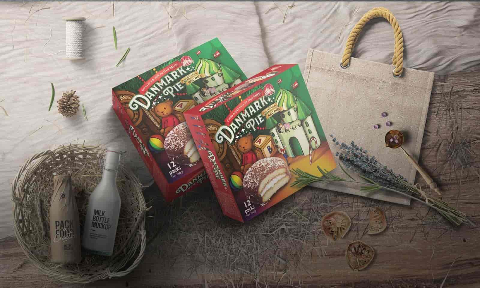 Mẫu thiết kế bao bì sản phẩm bánh kẹo