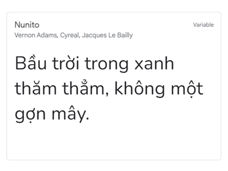 Font Việt hóa đẹp - TOP 6 - Nunito