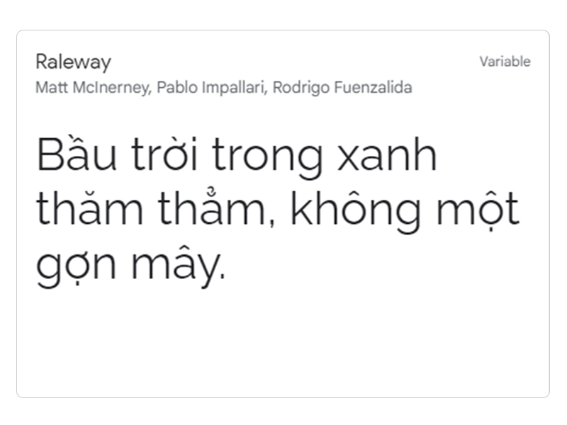 Font tiếng Việt đẹp - TOP 5 - Raleway