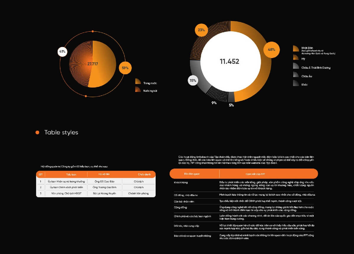 Thiết kế dữ liệu trực quan và sinh động trong thiết kế báo cáo thường niên