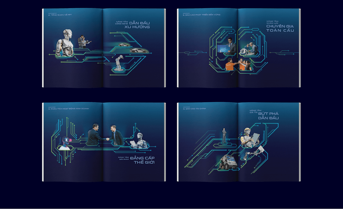 Thiết kế trang bìa, trang đầu ấn tượng hơn trong thiết kế báo cáo thường niên