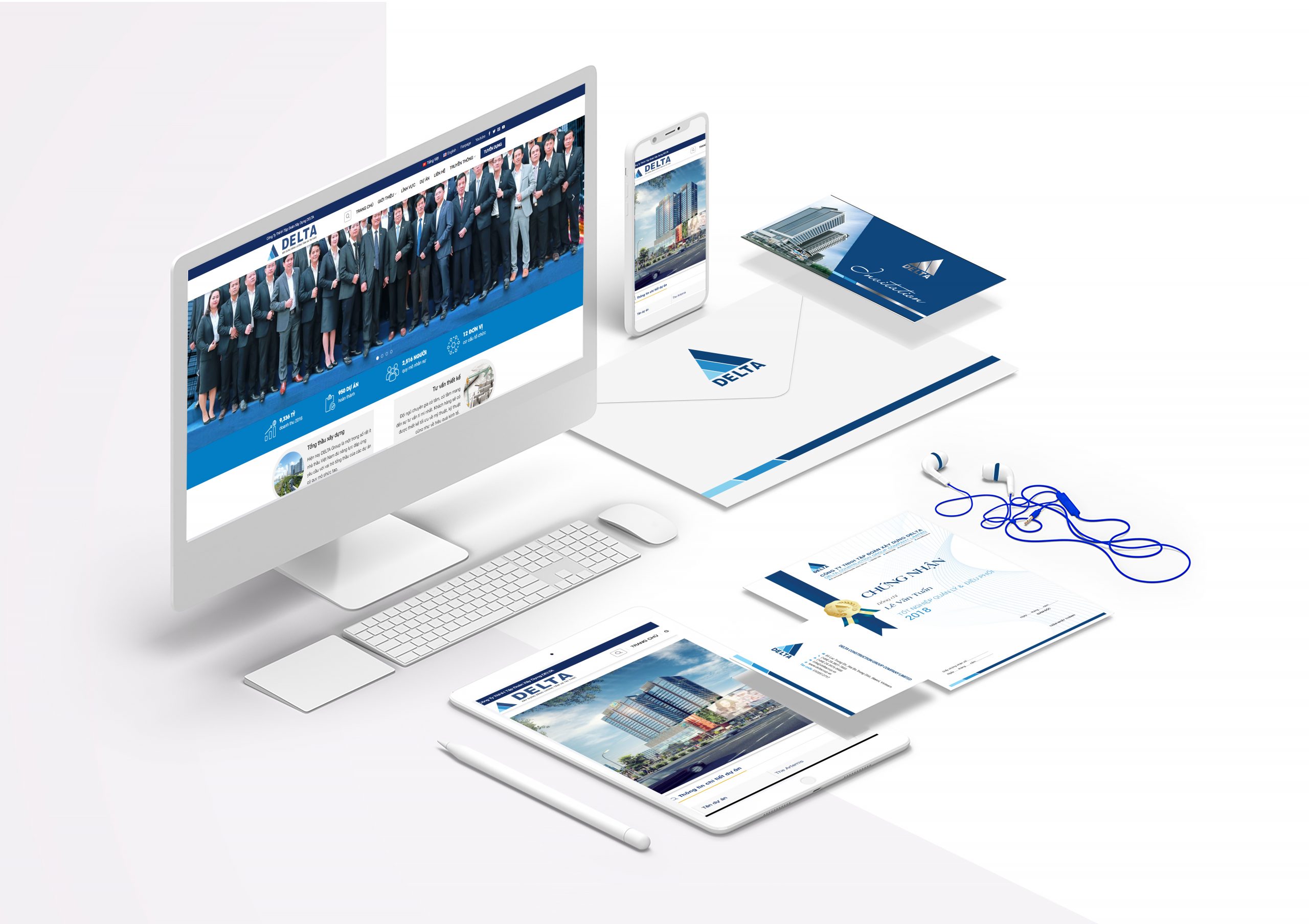 [Pitda.vn]    Bộ nhận dạng văn phòng của DELTA.  nhãn hiệu