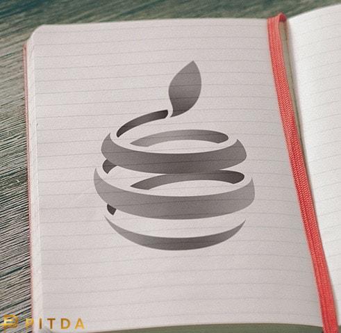 Thiết kế-Logo-apple-twist-circle